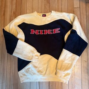 Nike Yellow and Black Crewneck Sweater (UPCYCLED/REWORKED)